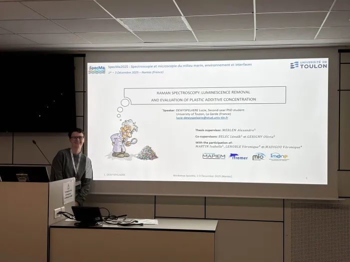 Lucie Dewyspelaere won the Best Speaker Award at the SPECMA2025 workshop.