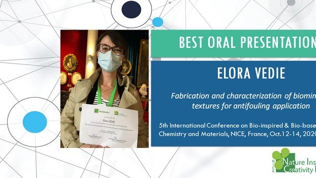 Award of the Best Oral Presentation for Elora VEDIE